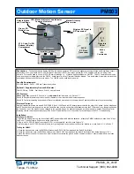 X10 Outdoor Motion Sensor PMS03 Manual preview