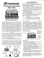 Preview for 1 page of X10 PowerHouse TR551 Setup Instructions