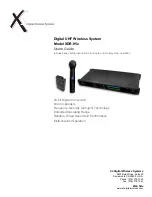 X2 Digital Wireless Systems XDR-95x User Manual preview