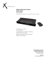 X2 Digital Wireless Systems XDR95 User Manual preview