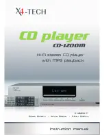 Предварительный просмотр 1 страницы X4-TECH CD-1200M Instruction Manual