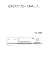 X4-TECH TU-1000 Operation Manual preview