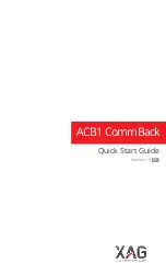 XAG ACB1 CommBack Quick Start Manual preview