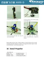 Preview for 14 page of Xaircraft X600-D Assembling Manual