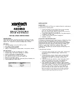 Preview for 1 page of Xantech 48085D Installation Instructions