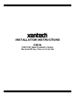 Предварительный просмотр 1 страницы Xantech D5SH4 Installation Instructions Manual