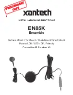 Xantech EN85K Ensemble Installation Instructions Manual предпросмотр