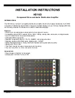 Preview for 1 page of Xantech HD16D Installation Instructions