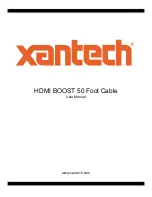 Xantech HDMI BOOST 50 User Manual предпросмотр