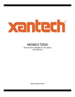 Preview for 1 page of Xantech HDMIEXTEND User Manual