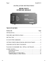 Preview for 1 page of Xantech IR-X10 Installation Instructions Manual