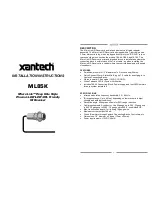 Xantech ML85K Installation Instructions Manual preview