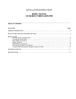 Preview for 1 page of Xantech PA1235X Installation Instructions Manual