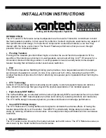 Предварительный просмотр 1 страницы Xantech XA65C Installation Instructions Manual