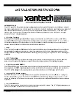 Preview for 1 page of Xantech XA8C Installation Instructions Manual
