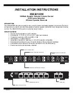 Xantech XSS26100W Installation Instructions предпросмотр