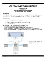 Xantech XSSD250W Installation Instructions preview