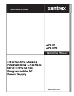 Preview for 1 page of Xantrex APG-HPD Operating Manual