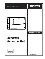 Preview for 1 page of Xantrex Automatic Generator Owner'S Manual