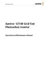 Preview for 3 page of Xantrex GT100-208 Operation And Maintenance Manual