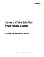 Предварительный просмотр 3 страницы Xantrex GT100 Series Planning And Installation Manual