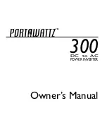 Preview for 1 page of Xantrex Portawattz 300 Owner'S Manual