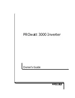 Preview for 1 page of Xantrex PROwatt 3000 Owner'S Manual