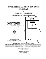 Xantrex PV-45208 Operation And Maintenance Manual preview