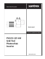 Preview for 1 page of Xantrex PV225S-480-P Operation And Maintenance Manual