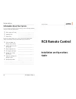 Preview for 3 page of Xantrex RC8 Installation And Operation Manual