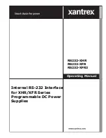 Xantrex RS232-XHR Operating Manual preview