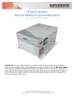 Preview for 1 page of Xantrex SW3012 Programming Manual