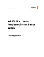 Предварительный просмотр 3 страницы Xantrex Watt Series Programmable DC Power Supply XG 850 Operating Manual