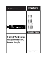 Preview for 1 page of Xantrex Watt Series Programmable DC Power Supply XG... Operating Manual