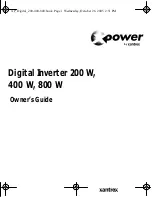 Preview for 1 page of Xantrex xpower 200W Owner'S Manual
