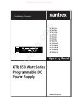 Preview for 1 page of Xantrex XTR 100-8.5 Operating Manual