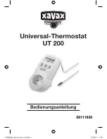 Xavax UT 200 Operating Instructions Manual preview