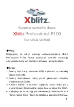 Xblitz Professional P100 User Manual preview