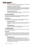 Предварительный просмотр 8 страницы Xblue Networks PCS digital Features List