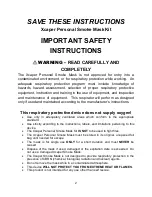 Preview for 2 page of Xcaper Industries XSMTKIT Operation And Instructions Manual