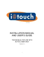 Xceltronix i-touch Installation Manual And User'S Manual preview
