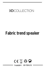 XD COLLECTION Fabric trend speaker Manual preview