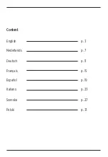 Preview for 2 page of XD COLLECTION P302.61 Series Instructions Manual