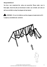 Предварительный просмотр 33 страницы XDP Recreation SURF N SWINGIN' PLUS+ 96667GF Owner'S Manual, Assembly Instructions, Care, Maintenance And User'S Manual