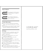 Preview for 3 page of XDream X-Cell XS User Manual