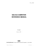 Preview for 3 page of XDS 910 Reference Manual