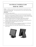 Предварительный просмотр 1 страницы Xenarc P104MR User Manual & Installation Manual