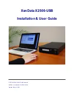 Предварительный просмотр 1 страницы XenData X2500-USB Installation & User Manual