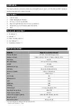 Preview for 2 page of XENO XBC206CMLED User Manual