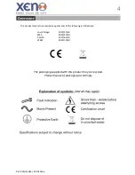 Предварительный просмотр 4 страницы XENO XPSU1208e Manual